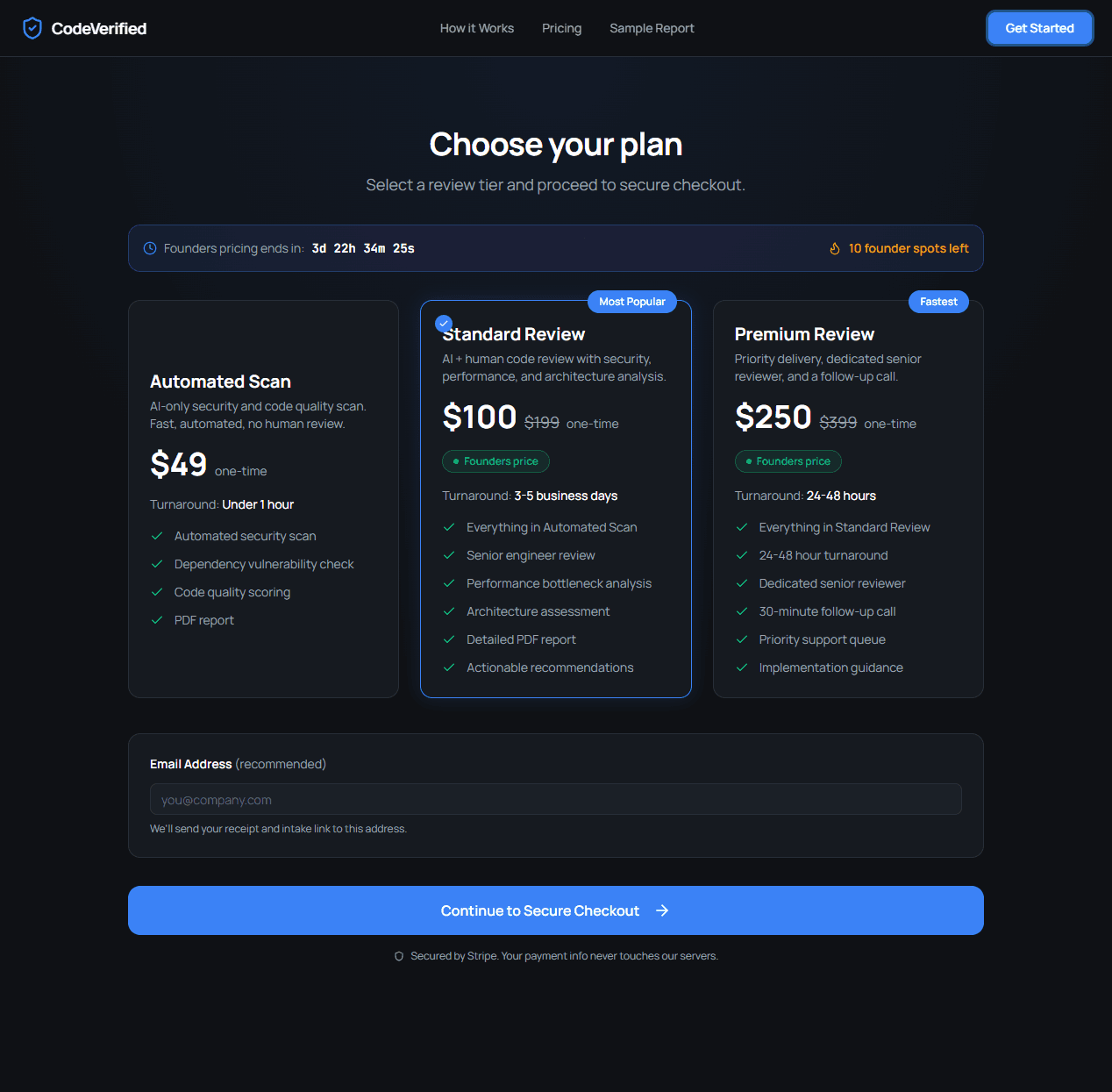 CodeVerified screen 2